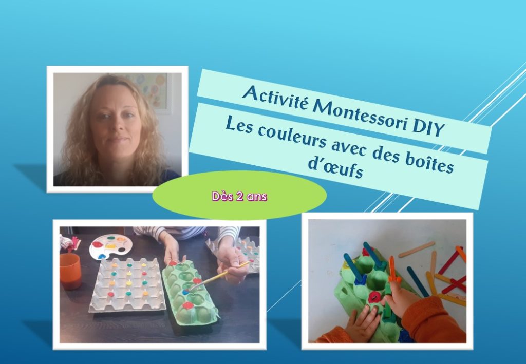 Activité Montessori Diy : apprendre les couleurs avec des boîtes d